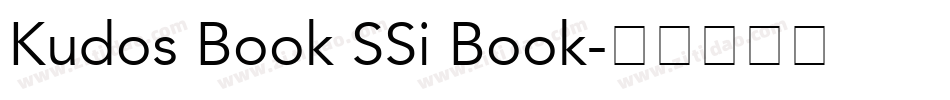 Kudos Book SSi Book字体转换